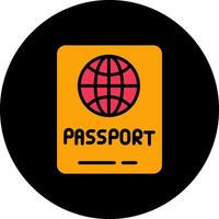 icono de vector de pasaporte