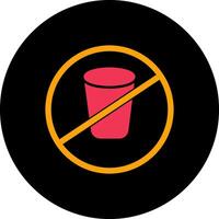 No Drinks Vector Icon