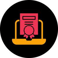 Online Certificate Vector Icon