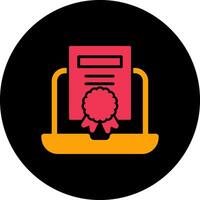 Online Certificate Vector Icon