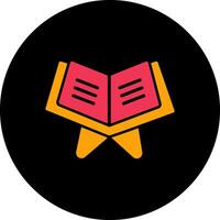 Reading Holy Book Vector Icon