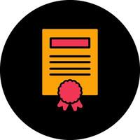 icono de vector de certificado