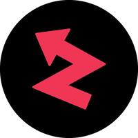 ZigZag Arrow Vector Icon