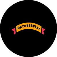 icono de vector de banner de oktoberfest