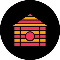 Wood Cabin Vector Icon