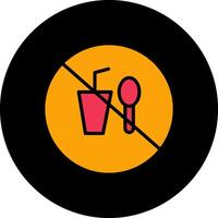 No Food or Drinks Vector Icon