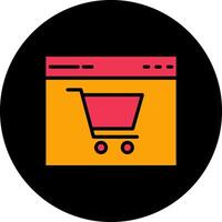 icono de vector de sitio web de comercio electrónico