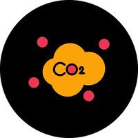 icono de vector de dióxido de carbono