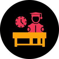 Studying on Desk I Vector Icon