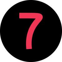 Number Seven Vector Icon