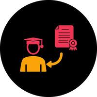 Receiving Diploma Vector Icon