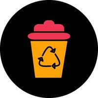 icono de vector de papelera de reciclaje