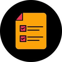 Filling Ballot Paper Vector Icon