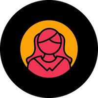 Female Profile Vector Icon