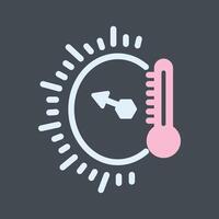 icono de vector de indicador de temperatura