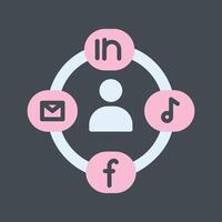 Social Circle Vector Icon