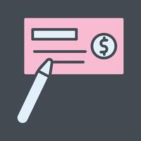Write Cheque Vector Icon