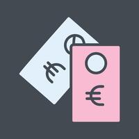 icono de vector de etiqueta euro