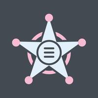 Sheriff Badge Vector Icon