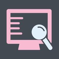 Computer Search Vector Icon