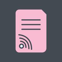 Wifi Documents Vector Icon