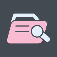 Magnifier Folder Vector Icon