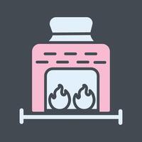 icono de vector de horno de carbón