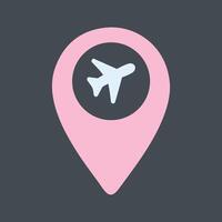 Airport Location Vector Icon