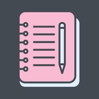 Notebook And Pen Vector Icon