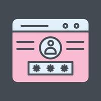 Web login Vector Icon