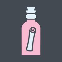 Scroll in Bottle Vector Icon