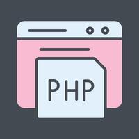 icono de vector de php