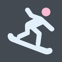 icono de vector de snowboard