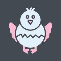 icono de vector de pollito