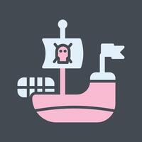 Pirate Ship Vector Icon