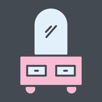 Dressing Table Vector Icon