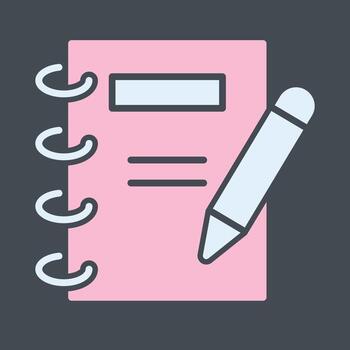 icono de vector de notas