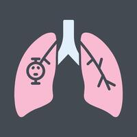 Lung Cancer Vector Icon