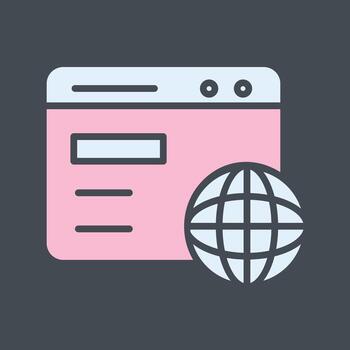 icono de vector de navegador