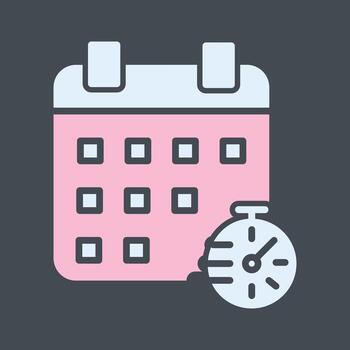 icono de vector de horario