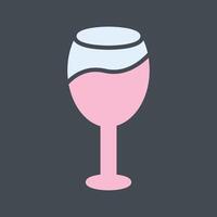 icono de vector de copa de vino