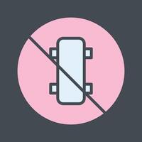 No Skating Vector Icon