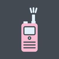 icono de vector de walkie-talkie