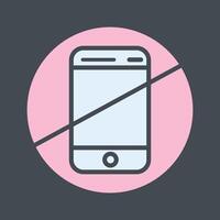 No Cell Phones Vector Icon