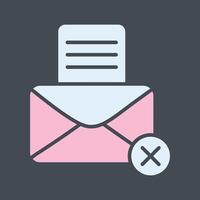 Rejection Of A Letter Vector Icon