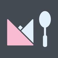 Spoon and Napkin Vector Icon