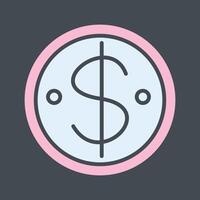 Dollar Coin Vector Icon