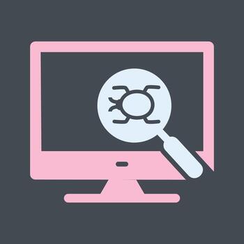 icono de vector de depuración