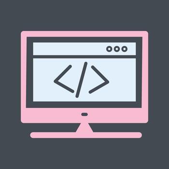 icono de vector de codificación html