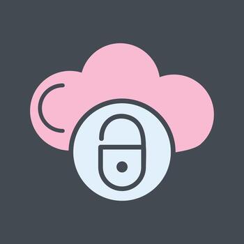 Secure Cloud Vector Icon